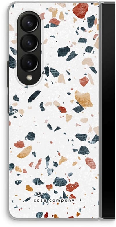 Case Company® - Hoesje geschikt voor Samsung Galaxy Z Fold4 hoesje - Terrazzo N°4 - Soft Cover Telefoonhoesje - Bescherming aan alle Kanten en Schermrand