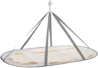Trui Droogrek - Opvouwbaar droognet - Kleding drogen - Plat te leggen ontwerp - 77 cm hoog - Wit grijs
