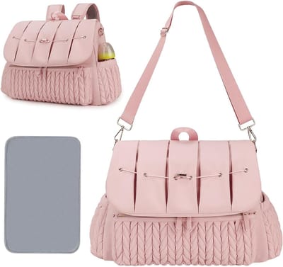 Luierrugzak - Baby tas - Babyverzorging onderweg - Geoptimaliseerde organisatie - 42 x 12 x 30 cm - Roze