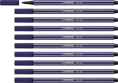 STABILO Pen 68 - Premium Viltstift - Pruissisch Blauw - Doos 10 stuks