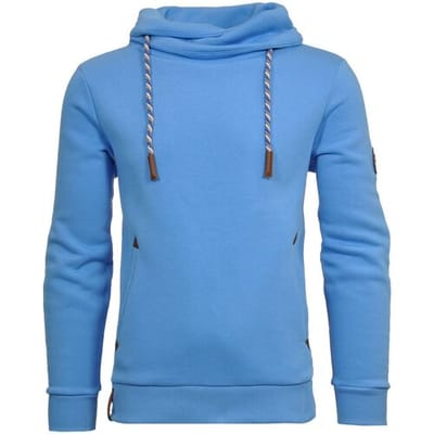 Ragman Trui Light Summer Sweat Maseltov Drawstring Collar Licht Blauw / male