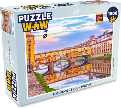 Puzzel Florence - Brug - Water - Legpuzzel - Puzzel 1000 stukjes volwassenen