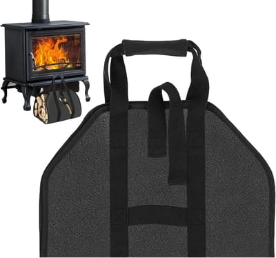 Brandhout Tas - Hout Drager - Open Haard Gebruik - Waterdichte Constructie - 100x50 cm - Zwart