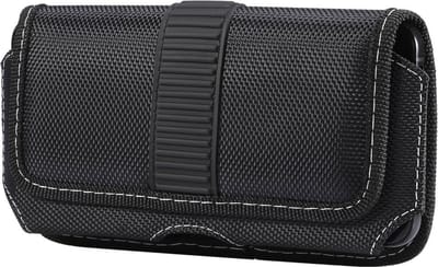 Coverup Universeel Nylon Telefoonhoesje met Riemclip - 5,8 tot 6,1 inch - Universeel Hoesje - Zwart