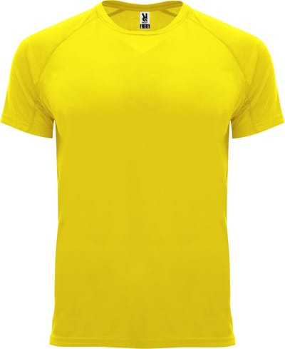 Geel heren 2 pack sportshirt korte mouwen Bahrain merk Roly maat M
