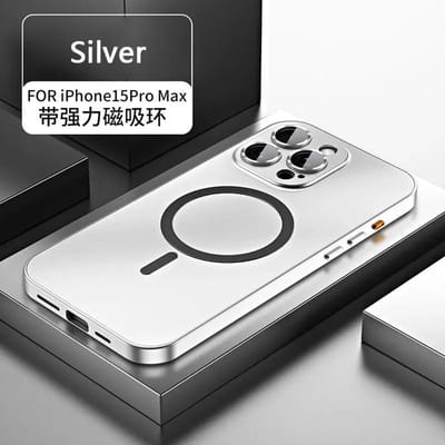 Mode Metalen Frame Telefoonhoesje Voor Iphone Air 13 14 15 16 17 Pro Max Plus Aluminium PC Achterpaneel Cover Voor Apple 16 17 Promax iPhone 14 zilver