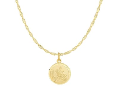YO&NO - Ketting - Zilver verguld - Scapulier -  Gediamanteerd - 1,7 mm - 41 + 4 cm - Zilver 925
