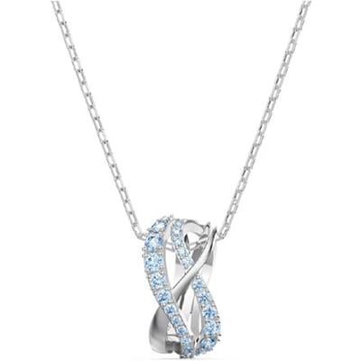 Swarovski 125e Jubileumeditie Twist Spiraal Hanger Ketting Damesketting Blauw 5582806 White Box white