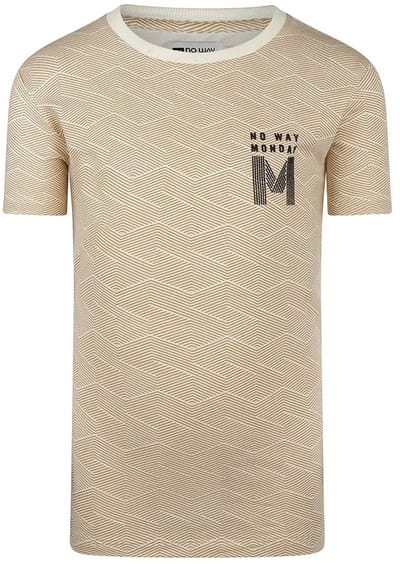 No Way Monday T-shirt Zand print maat 164