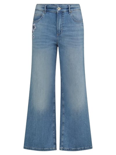 Wide Fit’-7/8-jeans Van Peter Hahn denim