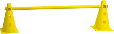 Honden Pylonen - Obstakel Set - Honden Training - 3-voudig Verstelbaar - 81 cm Lang - Geel
