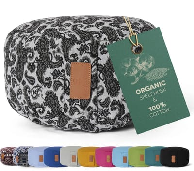 #DoYourYoga - Yoga kussen - »Vishnu« - rond meditatiekussen met bio-organische Spelt vulling - H:15cm, diam.30cm - Style (3)