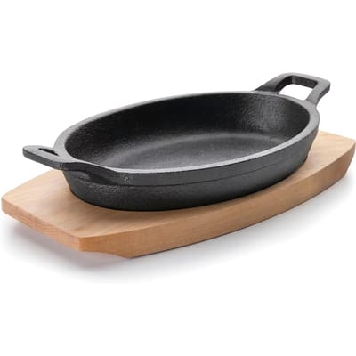 Ovale kachel met houten paneel Lacor Magma 21.7x15 cm