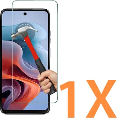 Glasplaatje Geschikt voor: Motorola Moto G34 / G34 5G - 1x Screenprotector - screen protector - glas - bescherm - beschermglas