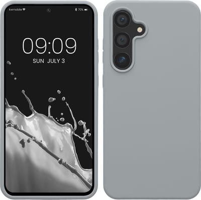 kwmobile telefoonhoesje geschikt voor Samsung Galaxy S24 FE - Hoesje met siliconen coating - Smartphone case in grijs