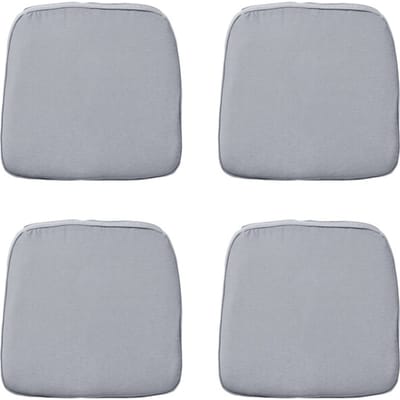 Madison - Zitkussen Wicker Panama light grey - Ca. 48x48 cm - Set van 4