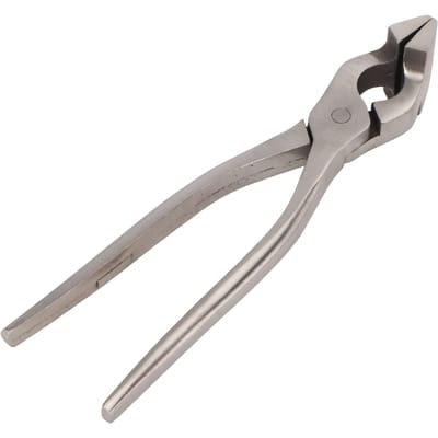 Lederen Platneustang Lang Handvat Hoge Hardheid Roestvrij Staal DIY Platte Tang Klem voor Portefeuilles gray