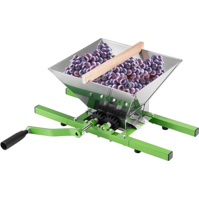 Fruit- en Appelschuurmachine voor Wijn- en Ciderbereiding 1,8 Gal/7L Roestvrij Staal