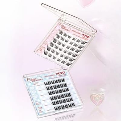 NOVO - Light and Flexible Glue-Free False Eyelashes - 3 Types 03# Goddes (8-13mm x 36 pcs)