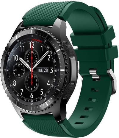 DrPhone Siliconen bandje - Samsung Galaxy Watch 46mm/Galaxy Gear S3 Frontier & Classic - Groen