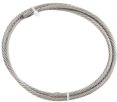 Roestvrij staalkabel - Vissnoer hijskabel - Waslijn tuinlijnen - Corrosiebestendig waterdicht - 4 mm 15 meter - Zilver