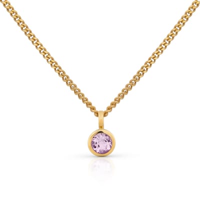 Orolino Halskette Gold 585 mit pinkem Amethyst 5mm