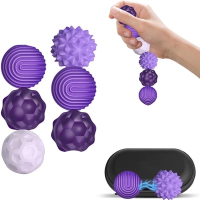 6 Stuks - Magnetische balletjes - Magneetballetjes - Magnetic balls - Fidget Toys voor volwassenen - Met opbergetui - Paars