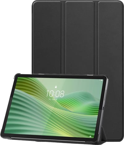 Hoesje Geschikt voor Lenovo Tab 10.1 inch - Dun & Stevig - Trifold Bookcase - Hard Cover - Hardcover Book Case - Tablet Hoes - Zwart