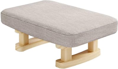 Houten voetenbank Ottomaans met poef gewatteerd - kleine schoenenveranderende kruk - moderne voetenbank voor rustvoeten - bankvoetsteun voor extra zitplaatsen - entree slaapkamer - wit