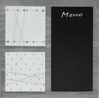 Deknudt Frames memobord S67TT4 E2 - grijs -krijtbord - voor 2 foto's