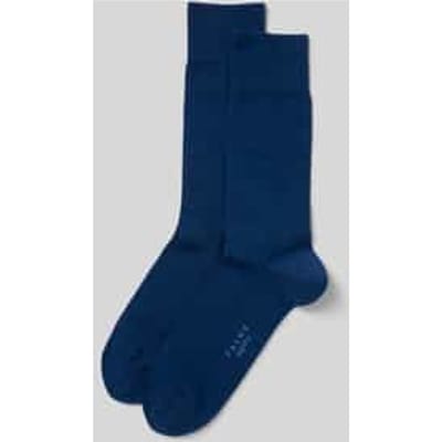 FALKE Happy 2-Pack eenkleurig katoen multipack sokken heren blauw - maat 39-42