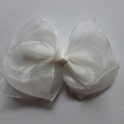 Le Sjalerie Haarspeld Dames Meisje Organza Strik op Haarspeldje clip speldje bruiloft haarclip 2 stuks
