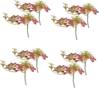 Kunstplant Set - Vetplant Decoratie - Bureau Decoratie - Onderhoudsvrij Groen - 8 Stuks - Groen Gemengd