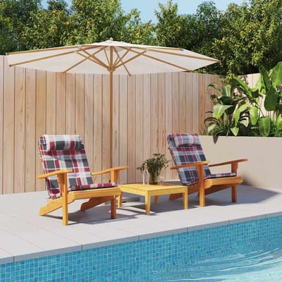 vidaXL Stoelkussens 2 st Oxford Stof Rood Ruit 58 x 77 x 4,5 cm