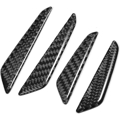 4 stuks Auto Deurrand Reflector Decoratieve Beschermer Anti-botsing Crash Bar Strip black