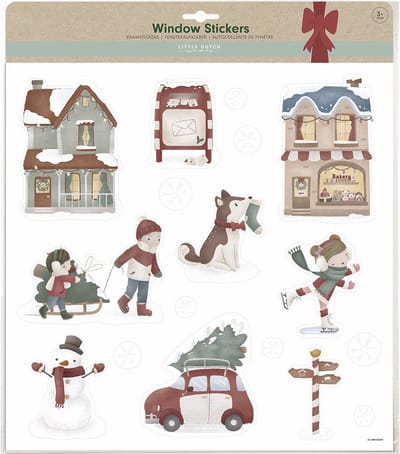 Raamstickers Little Dutch - Kerst - Herbruikbaar - Statische raamfolie