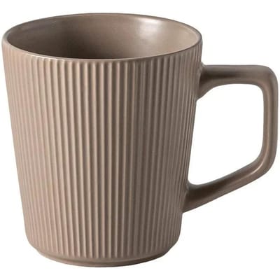 500ML Mok van Keramiek in Scandinavische Stijl Creatieve Effen Kleur Reliëf Streep Sap Melk Koffiemok Huishouden Kantoor Praktische Waterbeker 500ml