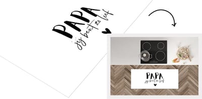 Keukenloper - Loper keuken - Spreuken - Papa jij bent zo lief - Quotes - Papa - 120x50 cm - Keukenloper vinyl
