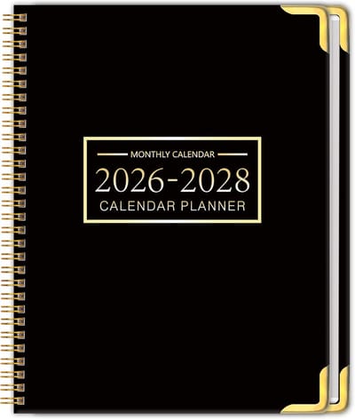 Grote Maandplanner 2026-2028: 3-jarige Kalender Hardcover voor School en Werk