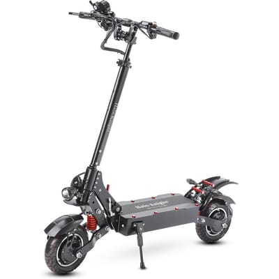Halo Knight T108 Elektrische Scooter Volwassenen -2000W DUBBELE Motor 52V28.8Ah Batterij 10-Inch Wiel Ideaal voor Lange Afstanden zwart