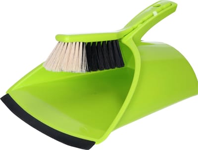 Stoffer en Blik - set - lime - XL - 32 x 28 x 17 cm - binnen en buiten