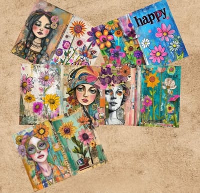 20 stuks scrapbook print papier geschikt voor decoupage hobby hobbypapier model 7