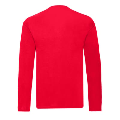 Fruit of the Loom Heren R T-Shirt met lange mouwen (Rood)