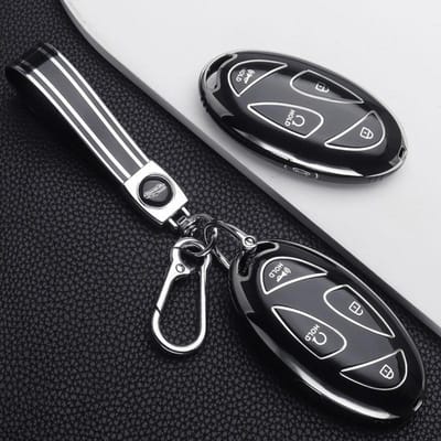 Autosleutelhoesje Voor Hyundai Ioniq 6 Tucson Kona Grandeur Nieuwe Grand Prix Gn7 Santa Fe Tpu Auto Sleutel Beschermhoes Auto Accessoires gray