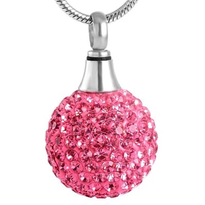 Aramat Jewels | Gedenkhangers | Stalen Ashanger Bol – Zilverkleurig Gedenksieraad Zonder Ketting | Multikleur | |20mm | Staal | Volwassenen | Verkleurd niet