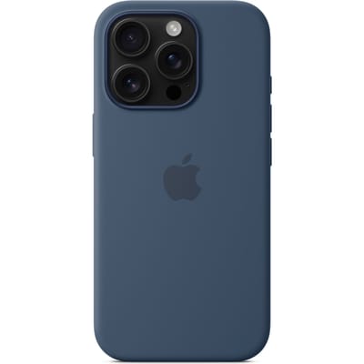 Apple Silicone Backcover MagSafe voor de Apple iPhone 16 Pro - Denim Blue
