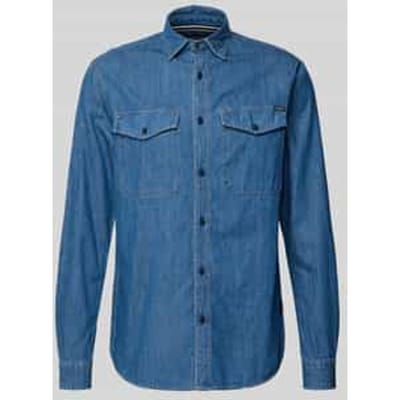 Overhemd Lange Mouw Replay 6.5 OZ DEEP BLUE DENIM M4124 .000.860 B06