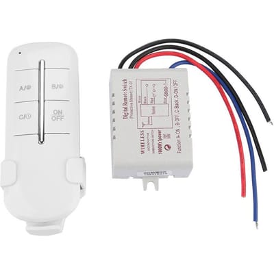 ONOFF AC180240V Draadloze Ontvanger Lamp Licht RF Afstandsbedieningsschakelaar (1 Weg 1000W) white