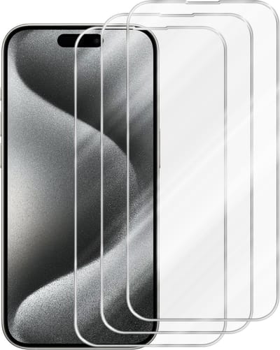 Cadorabo 3x Screenprotector geschikt voor Apple iPhone 16 PRO - Beschermende Pantser Film in KRISTALHELDER - Getemperd (Tempered) Display beschermend glas in 9H hardheid met 3D Touch