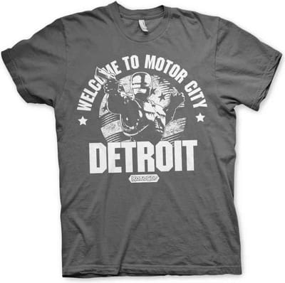 Robocop Heren Tshirt -S- Welcome To Motor City Grijs